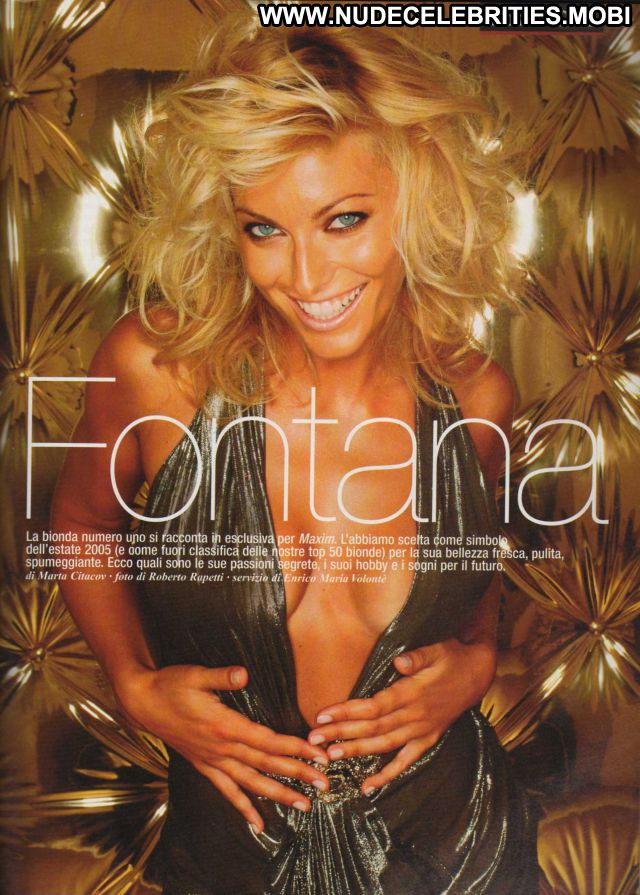Federica Fontana Blue Eyes Lingerie Bikini Celebrity Blonde