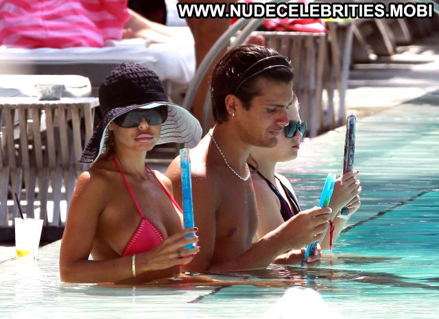 Shauna Sand Playmate Pool Bikini Big Tits Posing Hot Horny