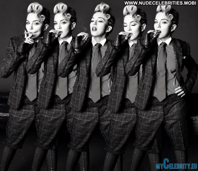 Madonna Luomo Vogue Posing Hot Babe Usa Beautiful Celebrity Magazine