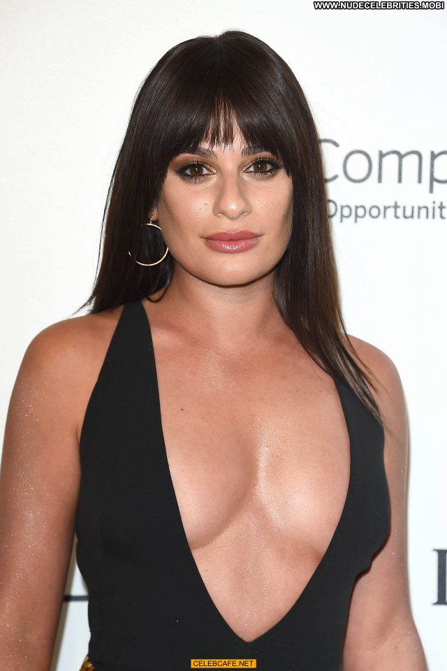 Lea Michele No Source Posing Hot Celebrity Party Nipple Slip