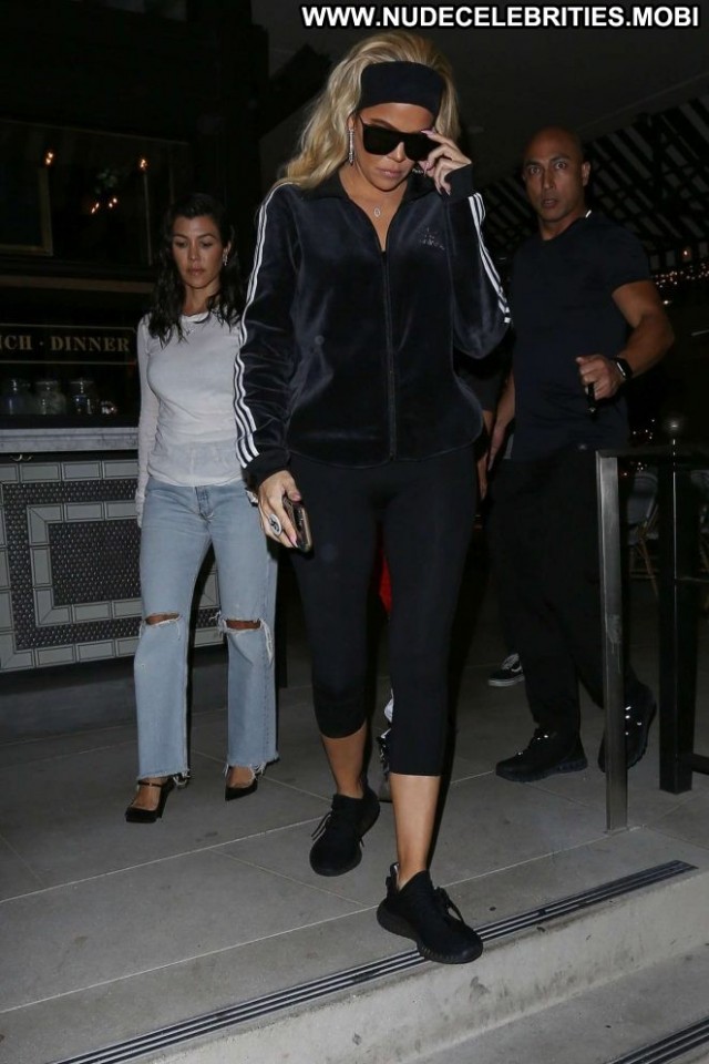 Khloe Kardashian Los Angeles Angel Beautiful Restaurant Paparazzi