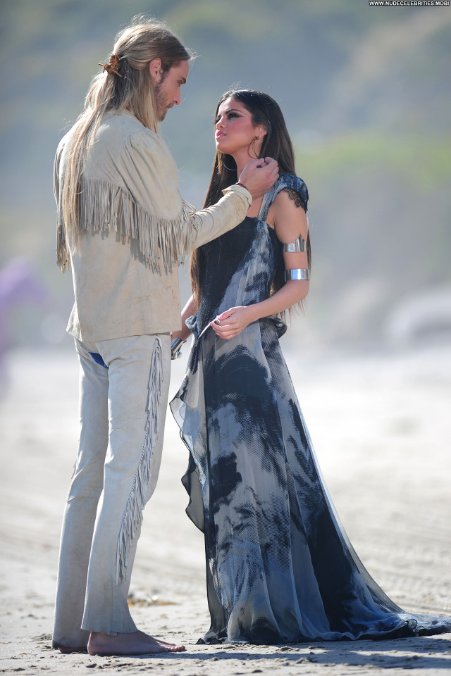 Selena Gomez The Beach Celebrity Babe Posing Hot Beautiful Malibu